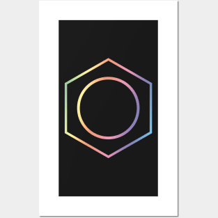 Benzene Ring Rainbow Posters and Art